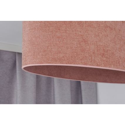 Duolla - Lampadario a sospensione con filo OVAL 2xE27/15W/230V rosa