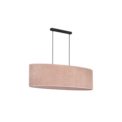 Duolla - Lampadario a sospensione con filo OVAL 2xE27/15W/230V rosa