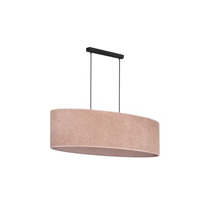 Duolla - Lampadario a sospensione con filo OVAL 2xE27/15W/230V rosa