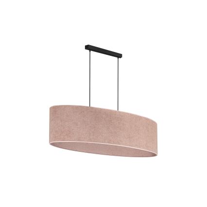 Duolla - Lampadario a sospensione con filo OVAL 2xE27/15W/230V rosa