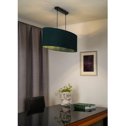 Duolla - Lampadario a sospensione con filo OVAL 2xE27/15W/230V verde