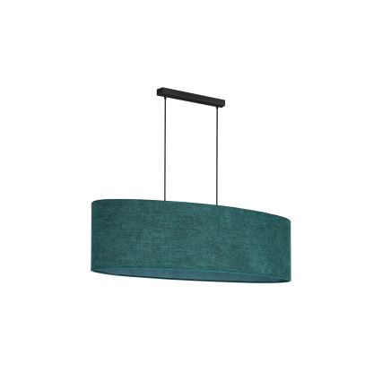 Duolla - Lampadario a sospensione con filo OVAL 2xE27/15W/230V verde