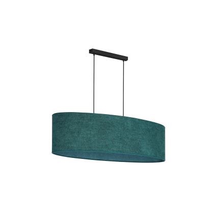 Duolla - Lampadario a sospensione con filo OVAL 2xE27/15W/230V verde