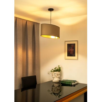 Duolla - Lampadario a sospensione con filo OVAL VEGAN 1xE27/15W/230V beige