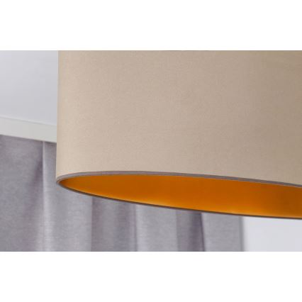 Duolla - Lampadario a sospensione con filo OVAL VEGAN 1xE27/15W/230V beige