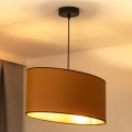 Duolla - Lampadario a sospensione con filo OVAL VEGAN 1xE27/15W/230V marrone