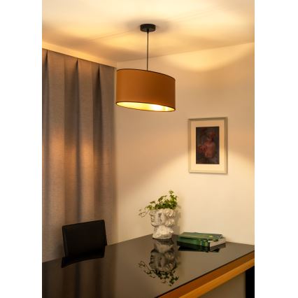 Duolla - Lampadario a sospensione con filo OVAL VEGAN 1xE27/15W/230V marrone