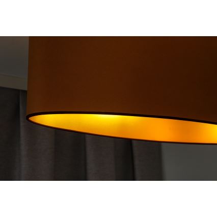 Duolla - Lampadario a sospensione con filo OVAL VEGAN 1xE27/15W/230V marrone