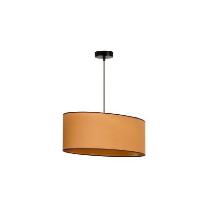 Duolla - Lampadario a sospensione con filo OVAL VEGAN 1xE27/15W/230V marrone