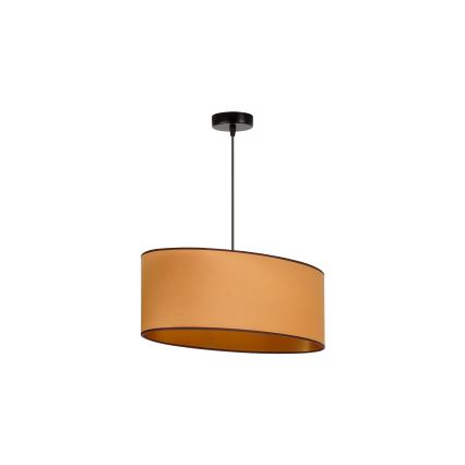 Duolla - Lampadario a sospensione con filo OVAL VEGAN 1xE27/15W/230V marrone