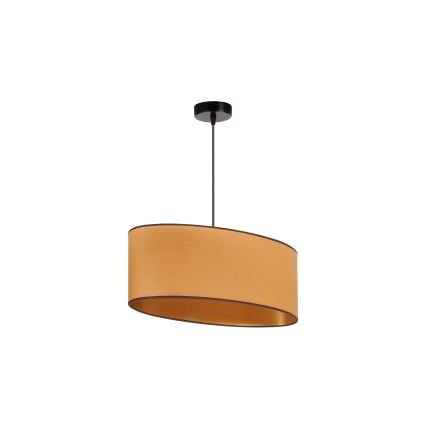 Duolla - Lampadario a sospensione con filo OVAL VEGAN 1xE27/15W/230V marrone