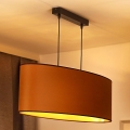 Duolla - Lampadario a sospensione con filo OVAL VEGAN 2xE27/15W/230V marrone