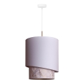 Duolla - Lampadario a sospensione con filo PARIGI 1xE27/15W/230V diametro 40 cm bianco/beige