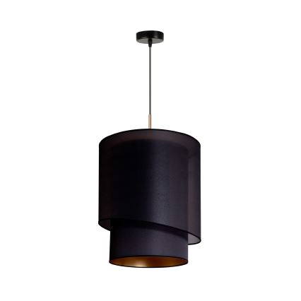 Duolla - Lampadario a sospensione con filo PARIGI 1xE27/15W/230V diametro 40 cm nero/oro