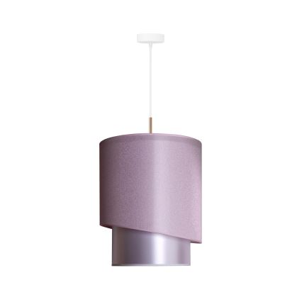 Duolla - Lampadario a sospensione con filo PARIGI 1xE27/15W/230V diametro 40 cm rosa/argento/rame