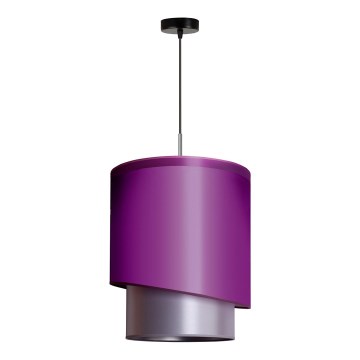 Duolla - Lampadario a sospensione con filo PARIGI 1xE27/15W/230V diametro 40 cm viola/argento