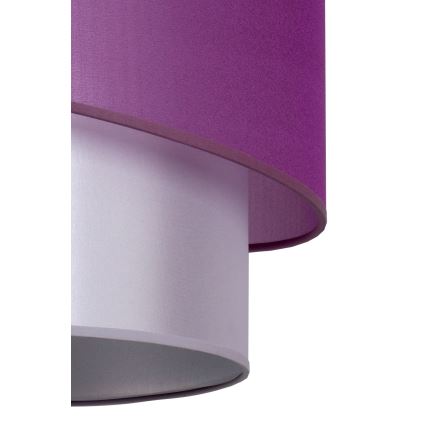 Duolla - Lampadario a sospensione con filo PARIGI 1xE27/15W/230V diametro 40 cm viola/argento