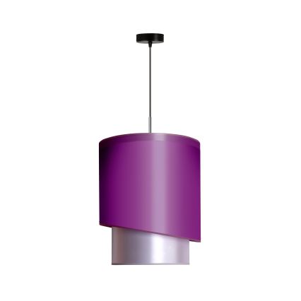 Duolla - Lampadario a sospensione con filo PARIGI 1xE27/15W/230V diametro 40 cm viola/argento