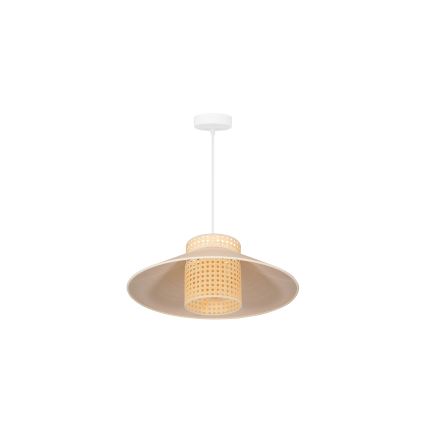 Duolla - Lampadario a sospensione con filo RIO RATTAN 1xE27/15W/230V diametro 45 cm beige/rattan