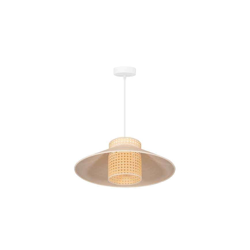Duolla - Lampadario a sospensione con filo RIO RATTAN 1xE27/15W/230V diametro 45 cm beige/rattan