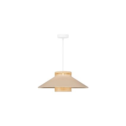 Duolla - Lampadario a sospensione con filo RIO RATTAN 1xE27/15W/230V diametro 45 cm beige/rattan