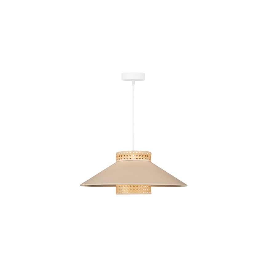 Duolla - Lampadario a sospensione con filo RIO RATTAN 1xE27/15W/230V diametro 45 cm beige/rattan