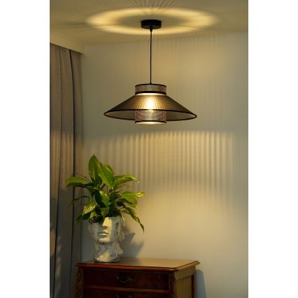 Duolla - Lampadario a sospensione con filo RIO SHINY 1xE27/15W/230V diametro 45 cm nero/rame