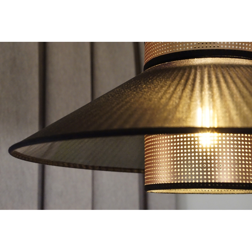 Duolla - Lampadario a sospensione con filo RIO SHINY 1xE27/15W/230V diametro 45 cm nero/rame