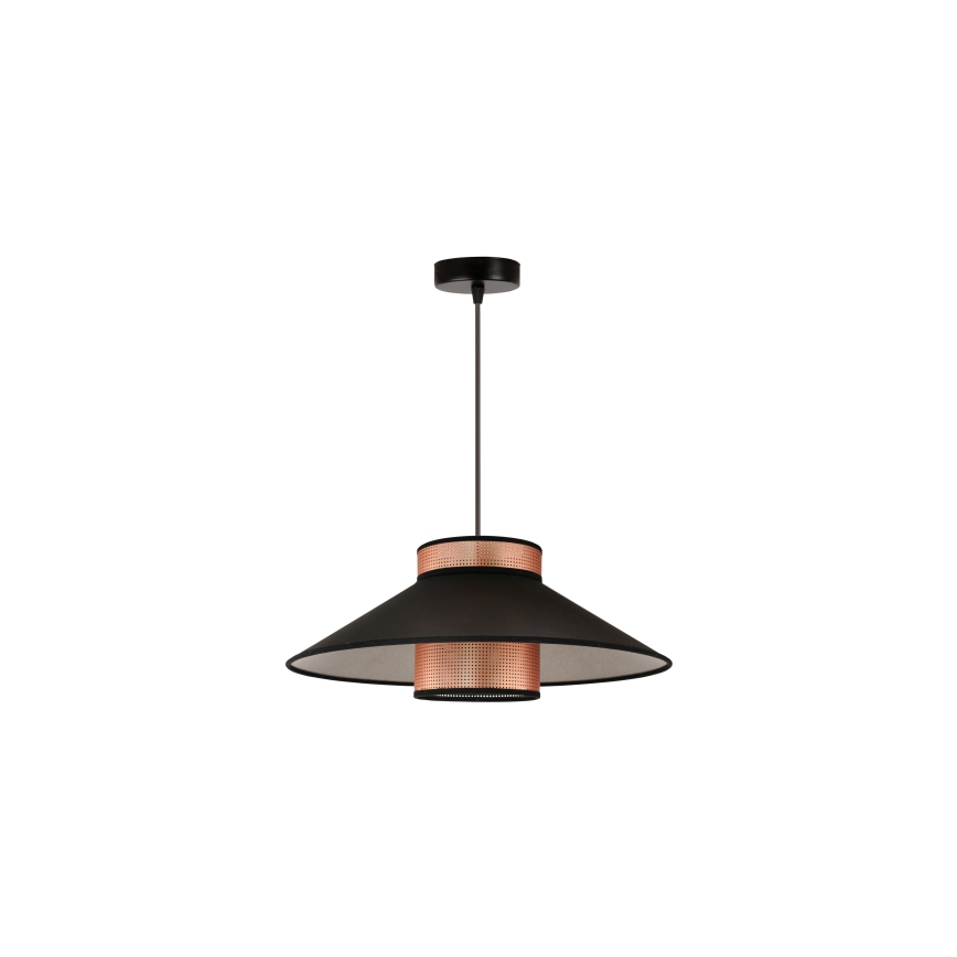 Duolla - Lampadario a sospensione con filo RIO SHINY 1xE27/15W/230V diametro 45 cm nero/rame