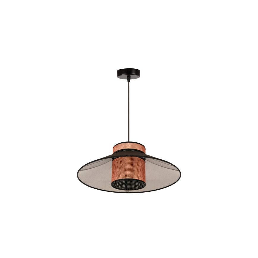 Duolla - Lampadario a sospensione con filo RIO SHINY 1xE27/15W/230V diametro 45 cm nero/rame