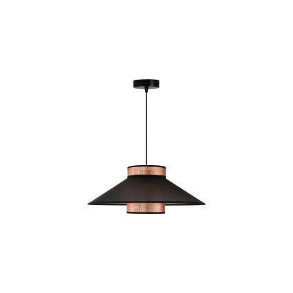 Duolla - Lampadario a sospensione con filo RIO SHINY 1xE27/15W/230V diametro 45 cm nero/rame