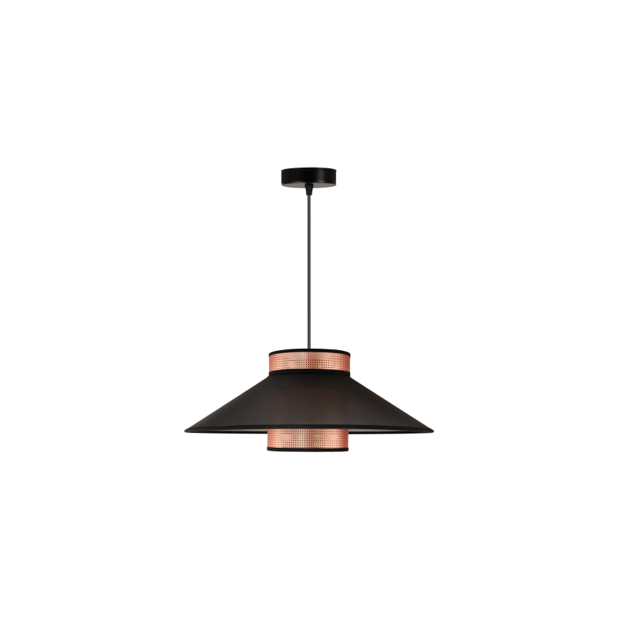 Duolla - Lampadario a sospensione con filo RIO SHINY 1xE27/15W/230V diametro 45 cm nero/rame
