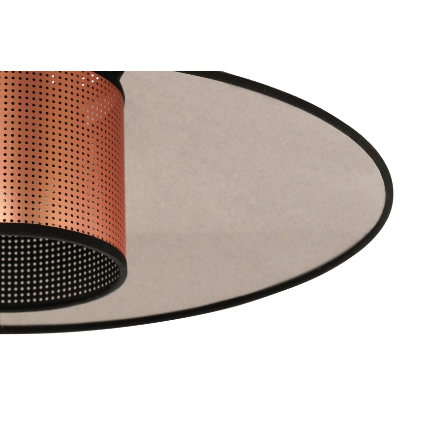 Duolla - Lampadario a sospensione con filo RIO SHINY 1xE27/15W/230V diametro 45 cm nero/rame