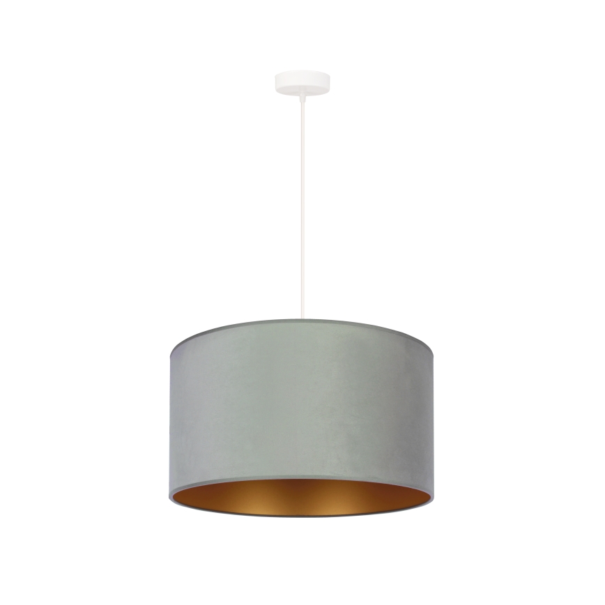 Duolla - Lampadario a sospensione con filo ROLLER 1xE27/15W/230V chiaro diametro 40 cm verde/oro