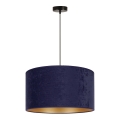 Duolla - Lampadario a sospensione con filo ROLLER 1xE27/15W/230V diametro 40 cm blu/oro