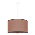 Duolla - Lampadario a sospensione con filo ROLLER 1xE27/15W/230V diametro 40 cm marrone/nero