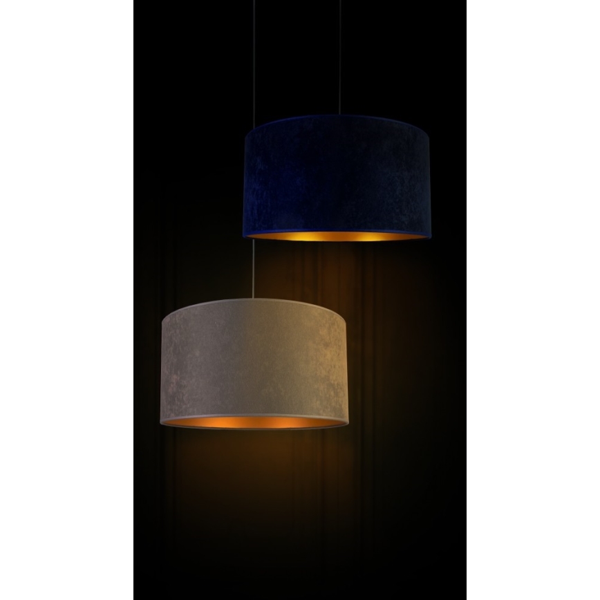 Duolla - Lampadario a sospensione con filo ROLLER 1xE27/40W/230V diametro 40 cm blu