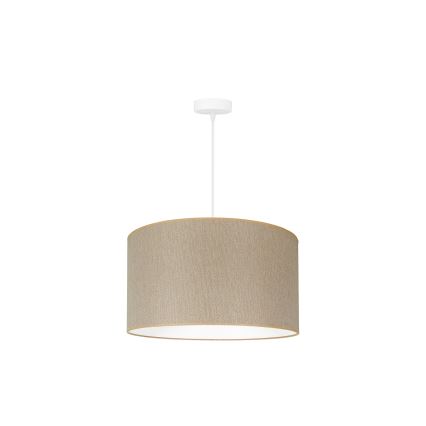 Duolla - Lampadario a sospensione con filo ROLLER ECO RECYCLING 1xE27/15W/230V diametro 45 cm color crema