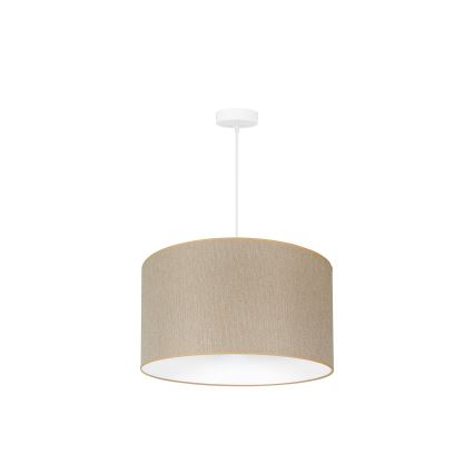 Duolla - Lampadario a sospensione con filo ROLLER ECO RECYCLING 1xE27/15W/230V diametro 45 cm color crema