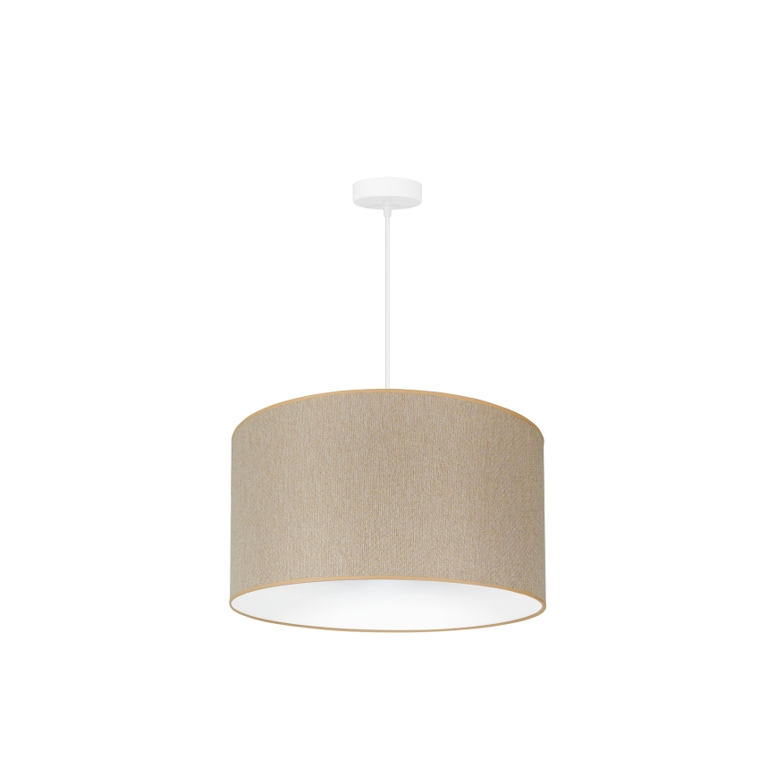 Duolla - Lampadario a sospensione con filo ROLLER ECO RECYCLING 1xE27/15W/230V diametro 45 cm color crema