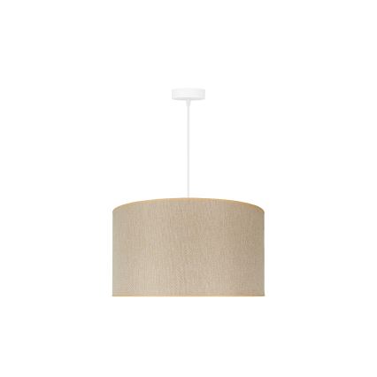Duolla - Lampadario a sospensione con filo ROLLER ECO RECYCLING 1xE27/15W/230V diametro 45 cm color crema