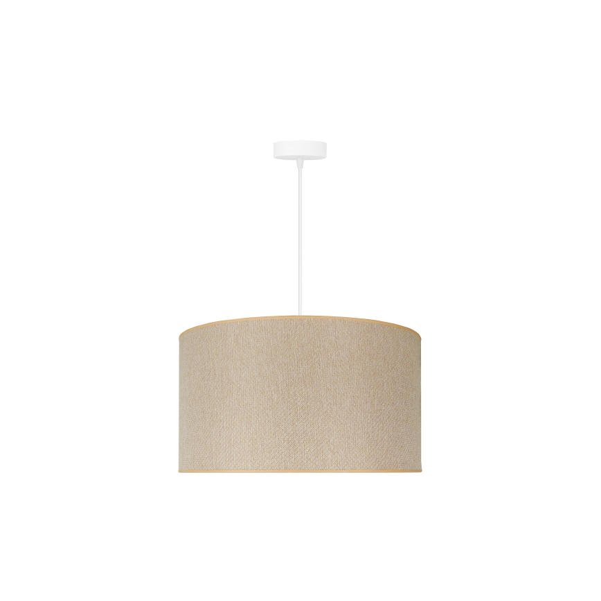 Duolla - Lampadario a sospensione con filo ROLLER ECO RECYCLING 1xE27/15W/230V diametro 45 cm color crema