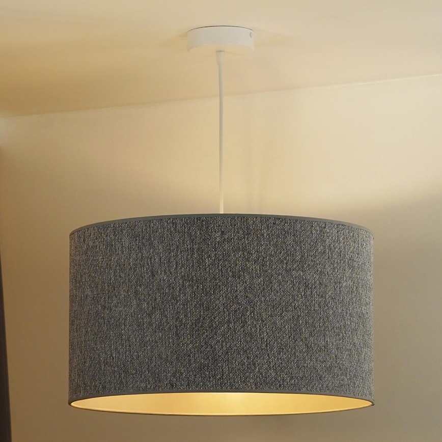 Duolla - Lampadario a sospensione con filo ROLLER ECO RECYCLING 1xE27/15W/230V diametro 45 cm grigio