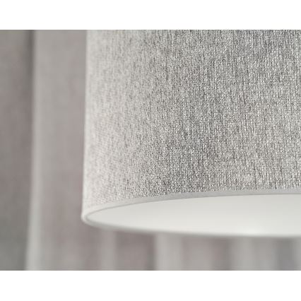 Duolla - Lampadario a sospensione con filo ROLLER ECO RECYCLING 1xE27/15W/230V diametro 45 cm grigio