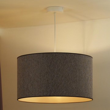 Duolla - Lampadario a sospensione con filo ROLLER ECO RECYCLING 1xE27/15W/230V diametro 45 cm marrone