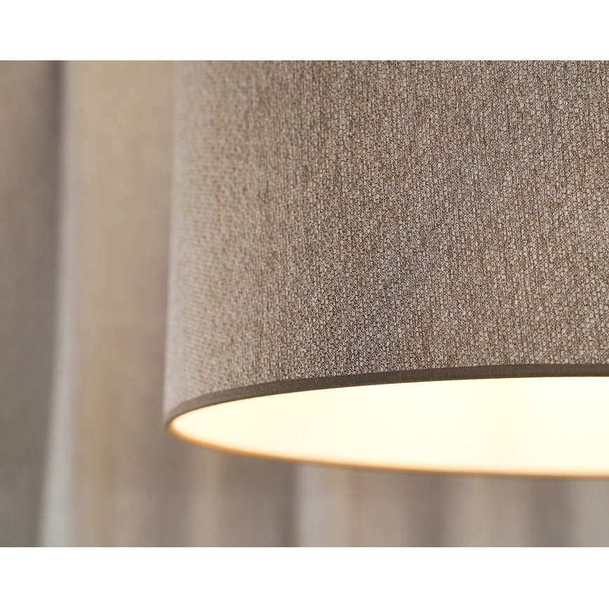 Duolla - Lampadario a sospensione con filo ROLLER ECO RECYCLING 1xE27/15W/230V diametro 45 cm marrone