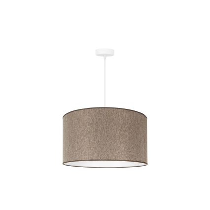 Duolla - Lampadario a sospensione con filo ROLLER ECO RECYCLING 1xE27/15W/230V diametro 45 cm marrone