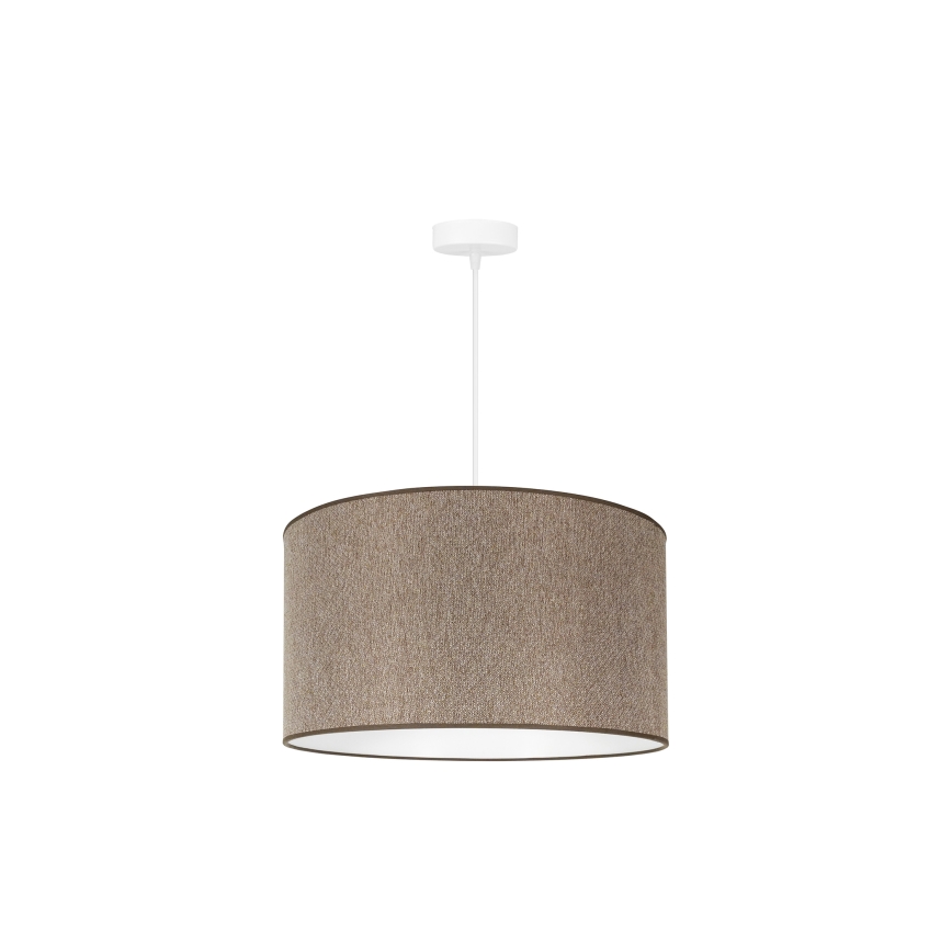 Duolla - Lampadario a sospensione con filo ROLLER ECO RECYCLING 1xE27/15W/230V diametro 45 cm marrone