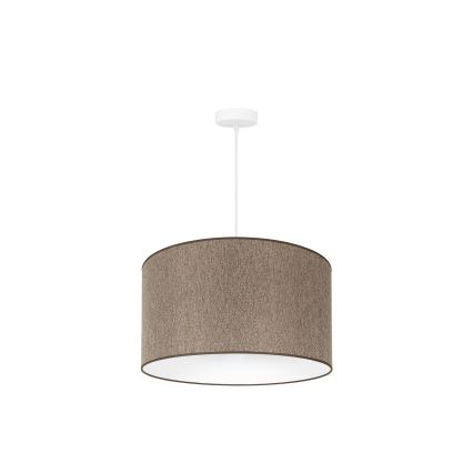 Duolla - Lampadario a sospensione con filo ROLLER ECO RECYCLING 1xE27/15W/230V diametro 45 cm marrone
