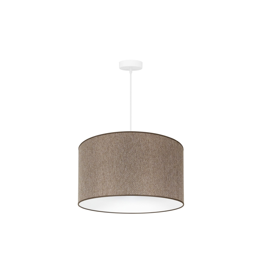 Duolla - Lampadario a sospensione con filo ROLLER ECO RECYCLING 1xE27/15W/230V diametro 45 cm marrone